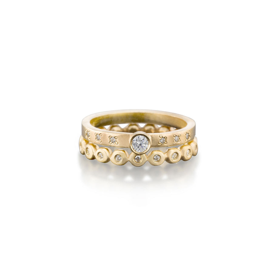 Round Diamond Ring With Eternity Band