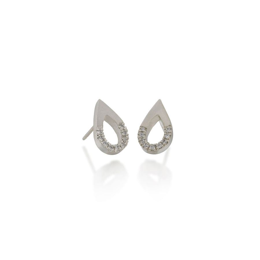 Pear Cut Diamond Pave Earrings Yellow